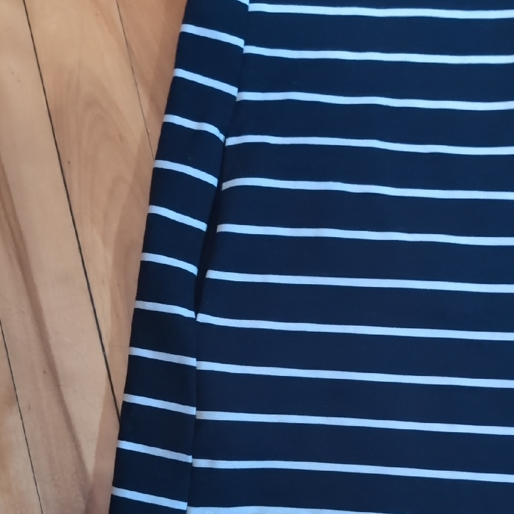 Basic H&M Navy Striped Dress 27" - Picture 4 of 6